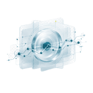 Abstraktes Visual mit Prozesslinien und transparenten Ebenen zur Analyse operativer Realität
