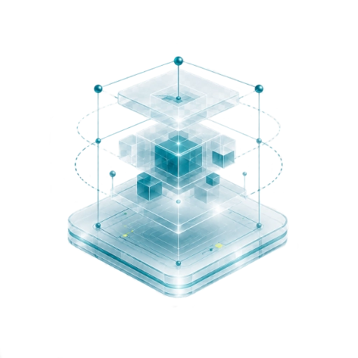 Reduziertes xthink Mini-Object für Technologie und Enablement.